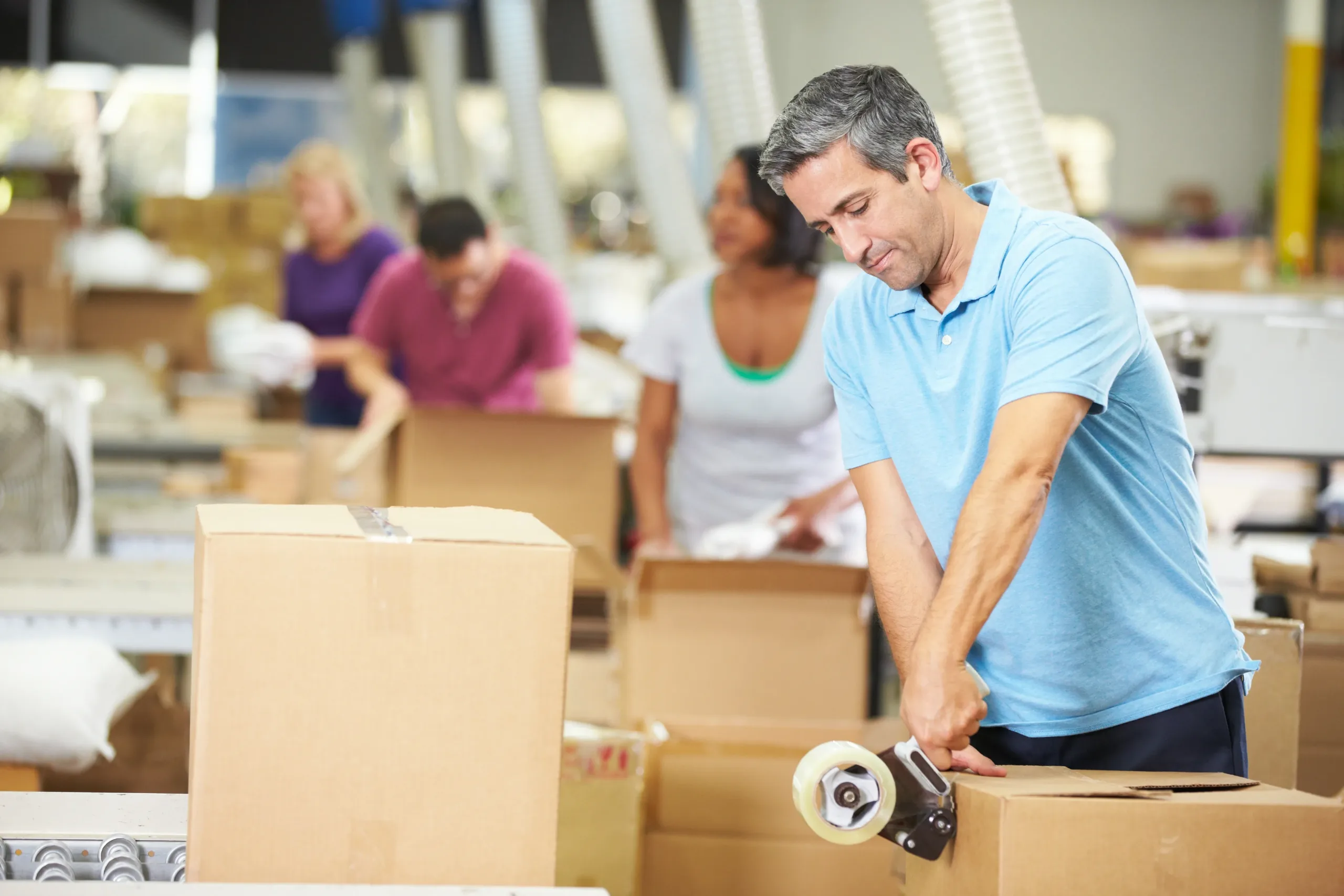 warehouse image with operatives
